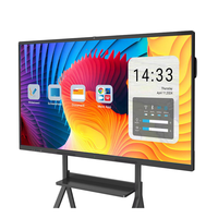 Pizarra Digital Interactiva con Pantalla Táctil Infrarroja para Aulas con IA, OEM/ODM, 65, 75, 85, 100, 110 Pulgadas, Pantalla LCD