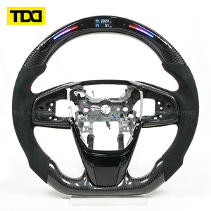 พวงมาลัยคาร์บอนไฟเบอร์ LED แบบกำหนดเองจากโรงงาน TDD สไตล์รถแข่ง เหมาะสำหรับ Honda CRZ ทุกปี ปรับแต่งได้อย่างเต็มที่ - Product Image 2