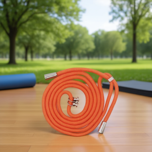 Orange Jump <b>Rope</b> With Metal Handles For Fitness <b>Exercise</b> Training Workout Equipment - Product Image 3