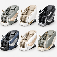 Fauteuil de massage chauffant 4D SL Track avec commande vocale IA, balayage corporel, zéro gravité, étirement thaïlandais, rouleau pour les pieds, 20 airbags, masseur corporel complet