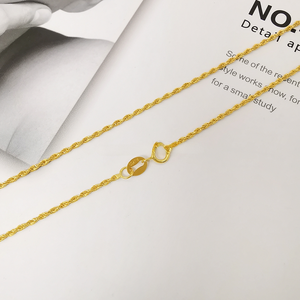Collana in Oro Massiccio 18k Au750, Catena a Corda Personalizzabile, Design Cinese - Product Image 2