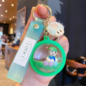 Cặp vợ chồng xe Keyring Ba lô Mặt dây chuyền tinh tế lỏng Móc chìa khóa dễ thương phim hoạt hình siêu mát mẻ trôi chai cậu bé Keychain - Product Image 6