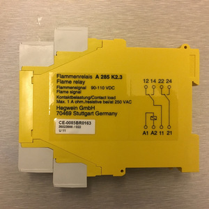 Hegwein Flame <b>Relay</b> A285K2.3 90-110 VDC Contact Load 1A 250VAC Safety <b>Relay</b> Germany - Product Image 1