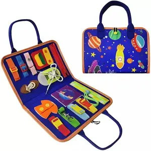 Planche buste pliable en feutre pour enfants, jouets éducatifs Montessori, pour tout-petits, sac d'apprentissage sensoriel, vente en gros