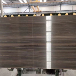 Losa de Mármol Pulido Marrón Oscuro con Corte Transversal y Vetas de Madera Obama para Aplicación en Paredes y Pisos Interiores - Product Image 3