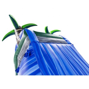 Grand toboggan aquatique gonflable en PVC bleu Magic avec châteaux gonflables pour jardins publics et aéroports - Product Image 5