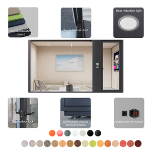 Cabine de réunion et de travail moderne, silencieuse, portable, personnalisée, abordable, pour le lieu de travail - Product Image 5
