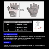 Gants de musculation, de cyclisme et de gym VBOSi 5204 antidérapants, demi-doigts, légers, respirants, avec grip en silicone