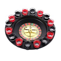 Jeu de boisson pour soirée KTV et bar, Ensemble de roulette russe à 16 trous avec 16 gobelets et plateau tournant pour divertissement et amusement des adultes