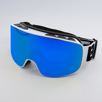 OEM UV400 Lunettes de ski snowboard double couche anti-buée Lentilles TPU Sangle antidérapante réglable Sphérique pour les sports d'hiver