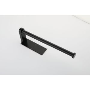 Porte-serviettes en papier Db noir, auto-adhésif, fixation murale, rangement pour armoire de cuisine, lot de 2, design minimaliste en acier inoxydable - Product Image 4