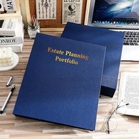 Carpetas de cartera de cuero sintético D Rin A4 de 1,5 pulgadas para planificación de bienes personalizados, carpetas de carpetas con compartimentos divisores, bolsillos para tarjetas