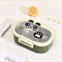 Boîte à lunch bento LFS pour enfants Boîte à lunch en acier inoxydable 1000ML sans bpa Boîte à bento aux fruits de dessin animé pour enfants Boîte à lunch scolaire