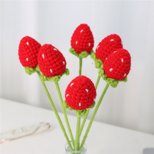 Carino fatto a mano finito Crochet frutta animali <span class=keywords><strong>fiori</strong></span> per gli amici regalo decorazione per la casa - Product Image 6