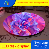 Écran LED circulaire P2 créatif double face pour extérieur, écran vidéo LED rond haute résolution pour centre commercial