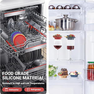 Nieuw Ontwerp Multifunctioneel Siliconen <span class=keywords><strong>Coaster</strong></span> Wijnglas Cover Snackbak Wijnglas Charcuterie Topper Bar Accessoires - Product Image 5