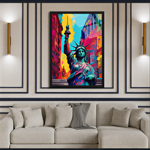 Cuadro Decorativo con Foto Personalizada de <span class=keywords><strong>la</strong></span> Estatua de <span class=keywords><strong>la</strong></span> <span class=keywords><strong>Libertad</strong></span> para Sala de Estar, Dormitorio, Hotel, Oficina, Salón, Decoración de Interiores - Product Image 1