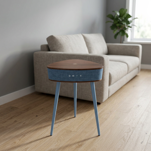Modern Wooden Nightstand Bluetooth Audio <b>Table</b> <b>Wireless</b> <b>Charging</b> <b>Bedside</b> Side <b>Table</b> for Bedroom Living Room - Product Image 2