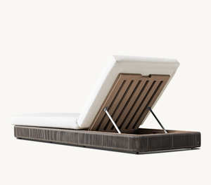 गृह समायोज्य रिक्लियर चेज़ बाहरी आंगन पिछवाड़े के लाउंज पोलसाइड सनबेड गार्डन रतन लाउंज कुर्सी - Product Image 3