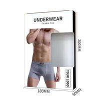 Almacenamiento de calcetines ecológicos para hombre, diseño de carpeta plegable de PVC en relieve transparente para regalo de embalaje de ropa interior