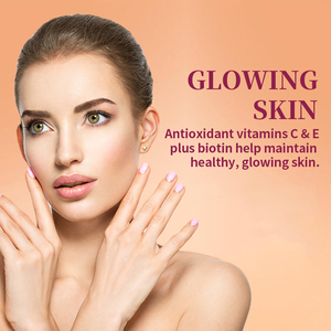 OEM saç cilt çivi Gummies 2500mcg biyotin kollajen Vegan takviyesi çilek lezzet glutensiz şekersiz - Product Image 4