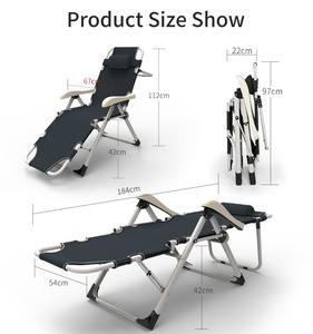 Chaise longue pliante confortable à réglage direct d'usine, lit de chaise pliante, <span class=keywords><strong>matelas</strong></span> - Product Image 4