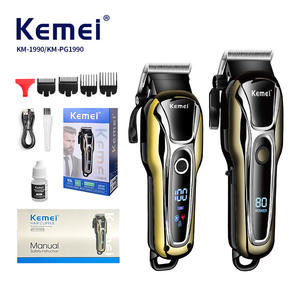 Tondeuse à cheveux Kemei KM-1990 avec écran numérique, corps métallique, moteur brossé 7000-9000 tr/min, double alimentation - Product Image 4