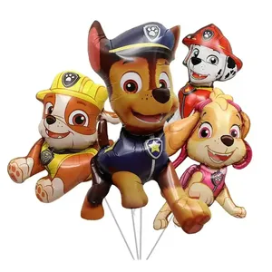 New Design Cartoon Foil Air Dog Balloon Kids Birthday Party Decoration P A W Party Supplies Hot Sell Patrol