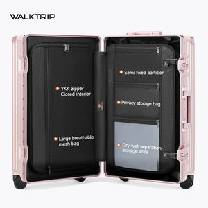 Walktrip Maleta multifuncional de aluminio unisex de 20 pulgadas con <span class=keywords><strong>ruedas</strong></span> giratorias Maleta de embarque de tamaño mediano - Product Image 3