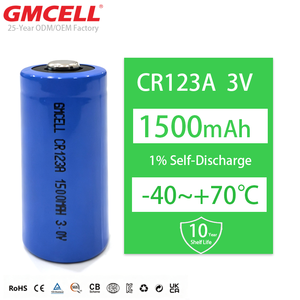 Batterie au Lithium CR123A 3V, 1500mAh, haute capacité, 123 piles CR17345 CR17335 pour alarme incendie, détecteur de fumée, lampe de poche, etc. - Product Image 4