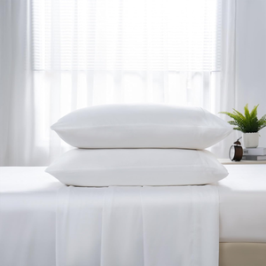 Sábanas refrescantes certificadas Oeko-TEX, 300 hilos, 100% bambú orgánico, Sábana bajera blanca, ropa <span class=keywords><strong>de</strong></span> cama para cuna - Product Image 2