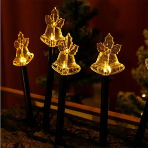 Luces solares para jardín, decoración <span class=keywords><strong>de</strong></span> <span class=keywords><strong>Navidad</strong></span>, árbol, copo <span class=keywords><strong>de</strong></span> nieve, alce, campana, muñeco <span class=keywords><strong>de</strong></span> nieve, <span class=keywords><strong>farola</strong></span> solar impermeable - Product Image 1