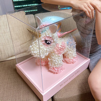 Neue Produktideen Konservierte Blume Einhorn Natürliche Echte Rose Luxuriöse Konservierte Rose Einhorn für Freundin