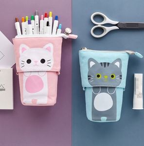 Étui à crayons promotionnel en toile format A5, design minimaliste et mignon, avec couverture en cuir, extensible et ajustable, pour une organisation polyvalente - Product Image 3