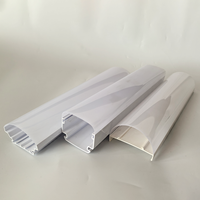 Boîtier de lampe en plastique bicolore intégré, base en PVC avec diffuseur supérieur en PC, boîtier de lampe co-extrudé triple protection