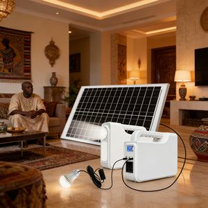 Station d'alimentation portable numérique et LED avec sortie AC, batterie LiFePO4 à chargement solaire, OEM de luxe, vente chaude en Afrique, pour ordinateur portable - Product Image 1