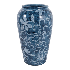 Vaso Alto in Terracotta con Design Floreale per Arredamento Soggiorno, Elemento Decorativo Moderno da Tavolo - Product Image 5