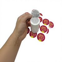 Autocollants ronds à double couche imprimés sur mesure, étiquettes à décoller et révéler pour l'emballage du savon, autocollant rond double face pour le savon fait main