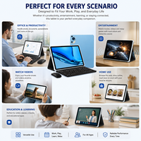 Tablet Empresarial Portátil de 10 Pulgadas, Octa Core, 512 GB de Almacenamiento, Doble SIM, 4G LTE, para Viajes, Oficina Móvil, Equipo de Ventas al Aire Libre