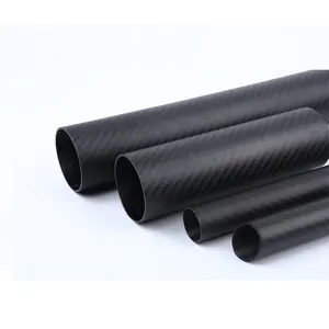 Alta qualità 3K tubo in fibra di carbonio 8mm 10mm 12mm 14mm 16mm 18mm 20mm 22mm 25mm 26mm 28mm 30mm 40mm 50mm