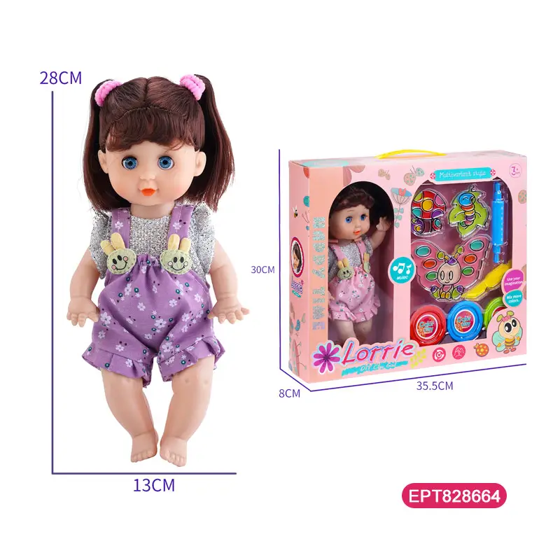 EPT Custom New Hot Sale Musical Kid 28Cm Christmas Fashion Baby Girl Ic Doll Model Princess Toys With Insect Colored Mud   Song