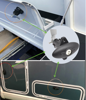Serrure de porte de bagage modifiée à traction, poignée ovale, serrure à cylindre en nylon scellée pour cabine, casier et compartiment