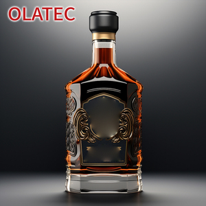 Bouteilles <span class=keywords><strong>de</strong></span> whisky et <span class=keywords><strong>de</strong></span> <span class=keywords><strong>vodka</strong></span> en verre cristal OLATEC, design artistique moderne, verre taillé classique, contenants à spiritueux - Product Image 2