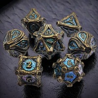 Vente en gros de dés polyédriques en métal vintage personnalisés de haute qualité, forme carrée, nouveaux Offre Spéciale pour DND RPG D & D jeu de rôle