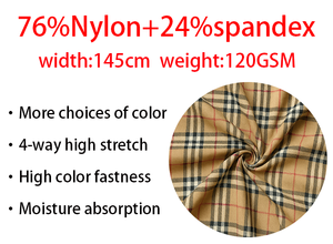 Chất Lượng Cao Kỹ Thuật Số In Polyamide Spandex Thông Minh Vải Cho Áo Sơ Mi 4 Cách Căng Vải Mens Polo Áo Sơ Mi Vải - Product Image 4