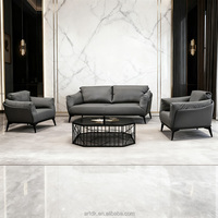 Ensemble de canapés de réception commerciaux Z902 en cuir PU, chaises modernes pour salle d'attente, table basse, mobilier personnalisé pour hall d'entrée et appartement