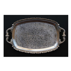 Royal และโมเดิร์นที่กำหนดเองโลหะสแตนเลสให้บริการถาดที่มีด้ามจับทองเหลืองในการขายร้อน - Product Image 1