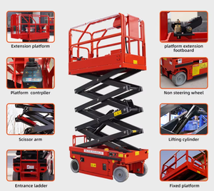 Plataforma Elevadora de Tijera Neumática de 12m y 230kg de Alta Estabilidad para Servicio en Fábrica y Trabajo Eficiente, con Servicio Postventa de Proveedor Exportador - Product Image 4