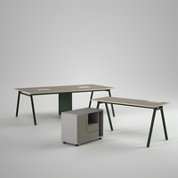 Ensemble de mobilier de bureau table d'ordinateur en bois chaise de bureau bureau bureau poste de direction chaise ergonomique avec cloisons de bureau