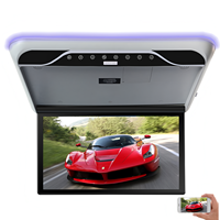 Moniteur de voiture TFT Eidada 17,3 pouces avec haut-parleur stéréo intégré, sortie audio USB, écran large HD, lecteur multimédia LCD
